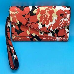 Botkier Orange, Black & Tan Wristlet / Wallet